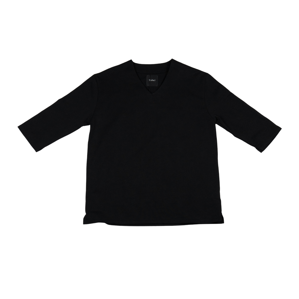 七分袖VネックTEE