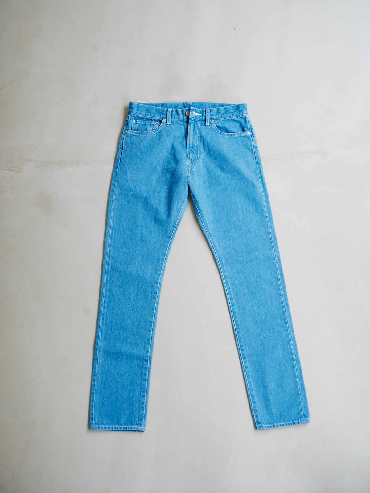 児島ブリーチデニム スリムストレート｜カスタムポケット対応 12oz