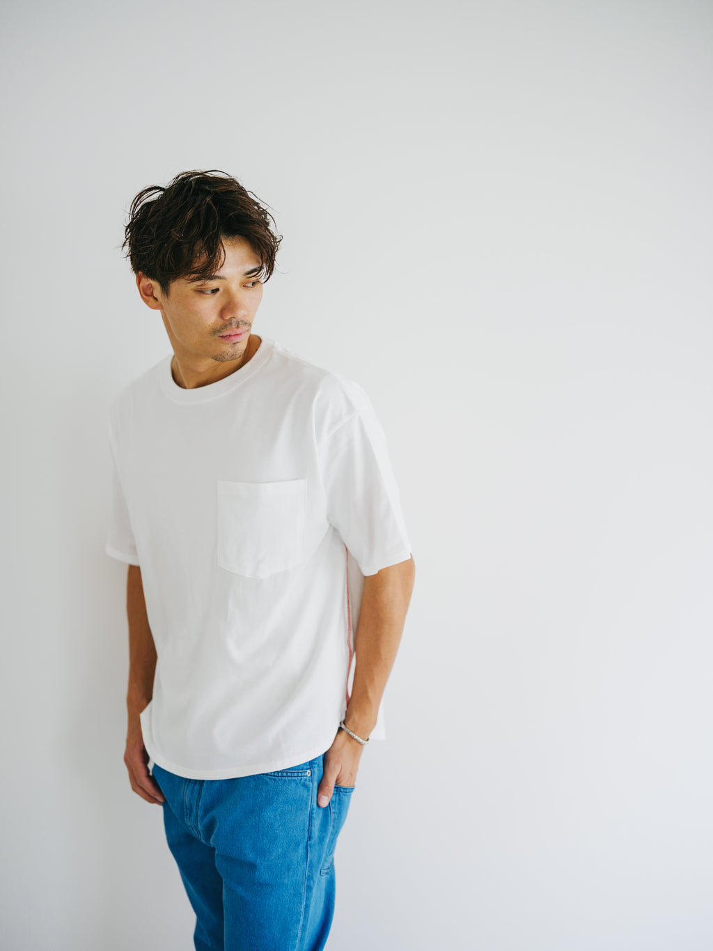 児島ブリーチデニム スリムストレート｜カスタムポケット対応 12oz