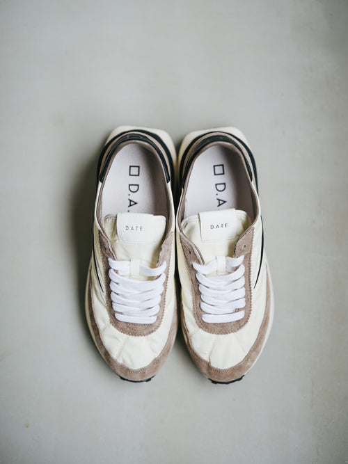D.A.T.E Athleta NYLON MILK-BLACK | ベージュ配色