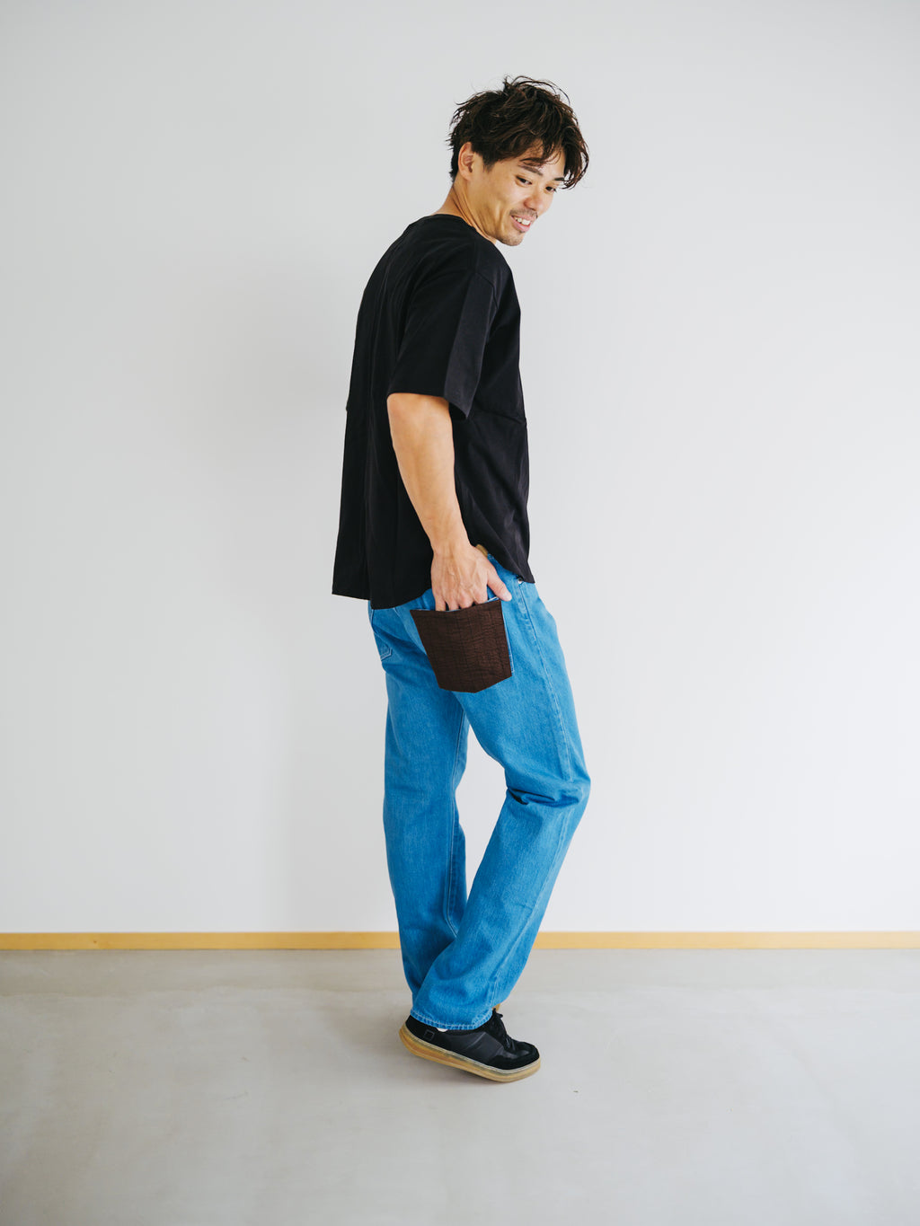 児島ブリーチデニム スリムストレート｜カスタムポケット対応 12oz
